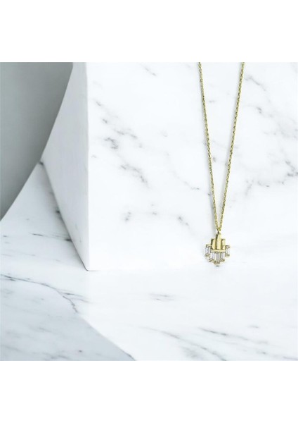 14 Ayar Altın Baget Kolye - 0201271 fiyatları