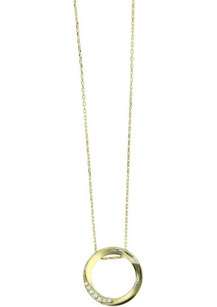 14 Ayar Altın Tasarım Kolye - 0201300