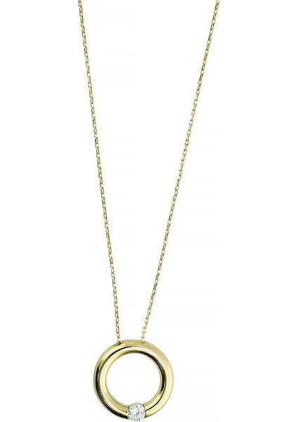 14 Ayar Altın Tasarım Kolye - 0201282