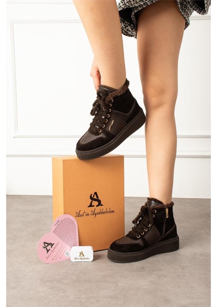 Kadın Bot & Bootie Hakiki Deri Kahverengi Kısa Topuklu Casual/günlük Soğuk Havaya Dayanıklı fırsatları