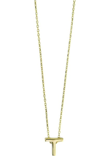 14 Ayar Altın Harfli Kolye - 0199343