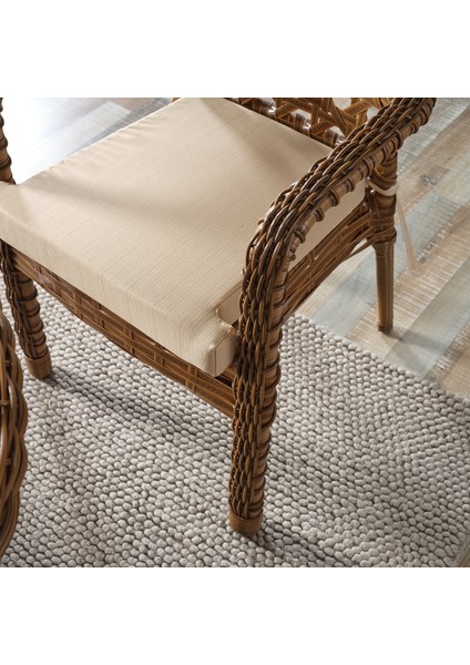 Ayaz 2 Kişilik Rattan Bahçe Balkon Mutfak Masa Takımı Kahve indirimleri