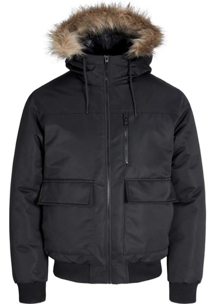 Jjcharlıe Detachable Faux Fur Bomber Erkek Mont Siyah 12279474 modelleri