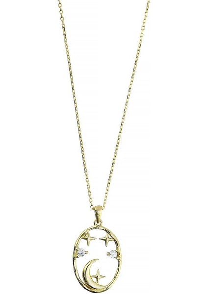 14 Ayar Altın Tasarım Kolye - 0201284