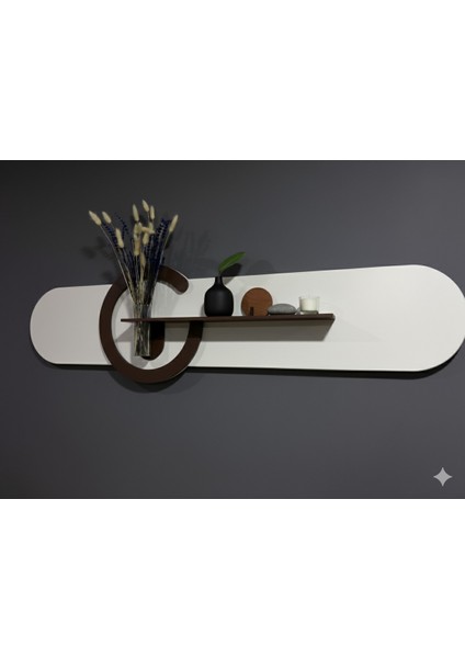 Antoryum Ahşap Pilli Ledli Iskandinav Tarzı Salon Duvar Rafı Modern Çiçeklik 38 X135 cm fırsatları