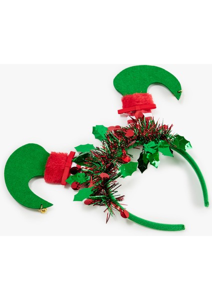 Parlak Püsküllü Aplike Detaylı Yılbaşı Tacı fiyatları