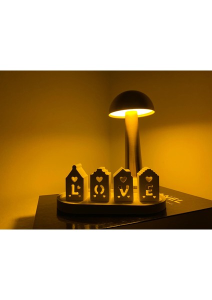 Love Yazısı Altlıklı Dekoratif Ürün, hediyelik ,ev dekarasyon