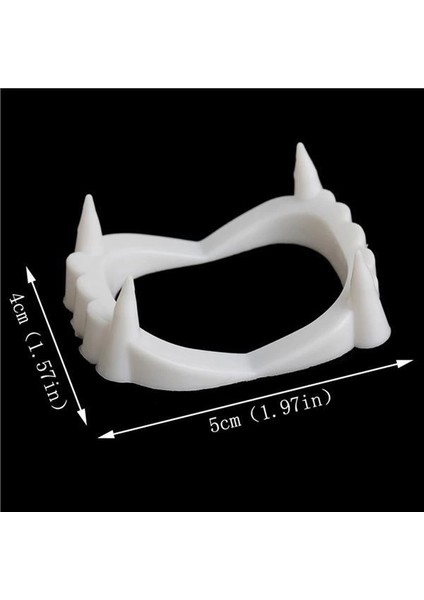 Beyaz Renk Çift Damak Takma Vampir Dişi modelleri