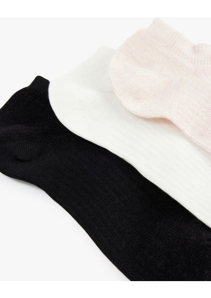 Çok Renkli 3'lü Görünmez Çorap Seti modelleri