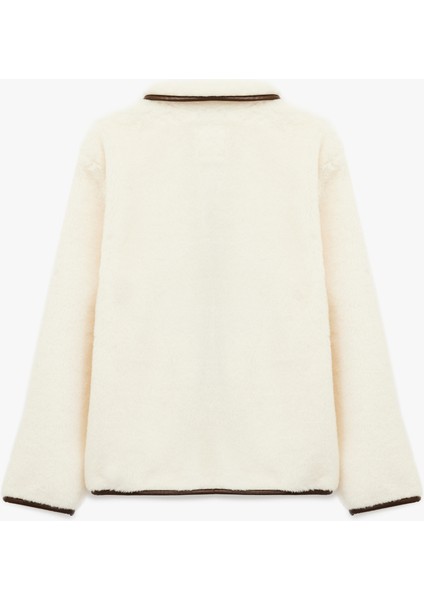 Uzun Kollu Düğmeli Kruvaze Peluş Ceket fırsatları