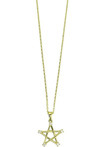 14 Ayar Altın Yıldızlı Kolye - F004740 modelleri