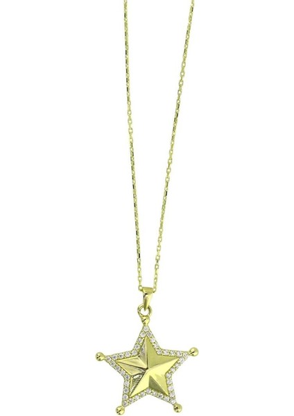 14 Ayar Altın Yıldızlı Kolye - F004742 modelleri