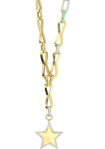 14 Ayar Altın Yıldızlı Kolye - 0195573 modelleri