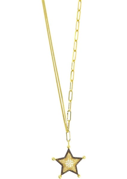 14 Ayar Altın Yıldızlı Kolye - 0194387 modelleri