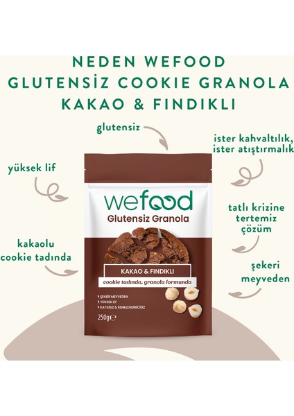 Glutensiz Granola Kakao & Fındıklı 250 gr fırsatları