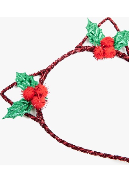 Yılbaşı Çiçeği Detaylı Kulak Aplikeli Yılbaşı Tacı modelleri