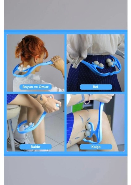 Boyun Bacak Ayak Bel Masaj Aleti Çok Fonksiyonlu Manuel 4 Tekerlekli - indirimleri