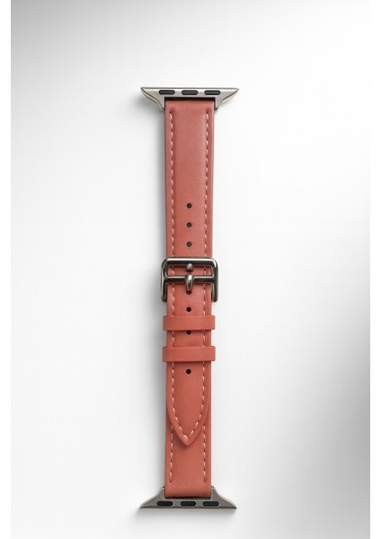 Apple Watch 11-10(42MM) 9-8-7(41MM) 6 5 4 SE(40MM) 3 2 (38MM) Uyumlu Slim Ince Pu Deri Kordon Kayış