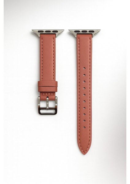 Apple Watch 11-10(42MM) 9-8-7(41MM) 6 5 4 SE(40MM) 3 2 (38MM) Uyumlu Slim Ince Pu Deri Kordon Kayış fiyatları