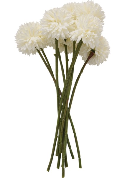 Yapay Çiçekler Chrysanthemum Ball Flowers Buket Buket 10 Adet Önemli Insanlar Için Mevcut Glorious Ahlaki (Beyaz) (Yurt Dışından)