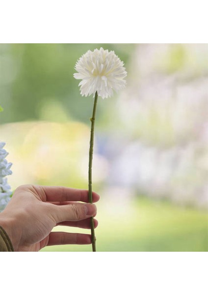 Yapay Çiçekler Chrysanthemum Ball Flowers Buket Buket 10 Adet Önemli Insanlar Için Mevcut Glorious Ahlaki (Beyaz) (Yurt Dışından) modelleri