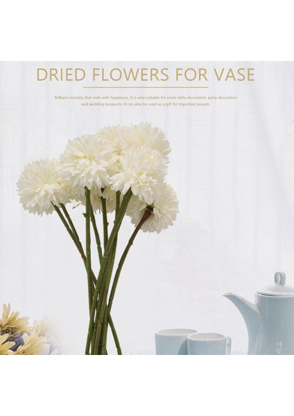 Yapay Çiçekler Chrysanthemum Ball Flowers Buket Buket 10 Adet Önemli Insanlar Için Mevcut Glorious Ahlaki (Beyaz) (Yurt Dışından) fırsatları