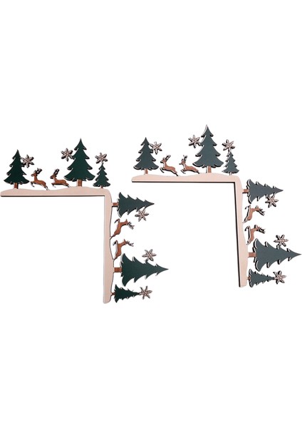 Noel Kapısı Toppers Dekor, Üst Kapı Çerçevesi Köşe Işaret Süslemeleri, Ev Dekoru Için Ev Çerçevesi Dekoru Süslemesi B (Yurt Dışından)