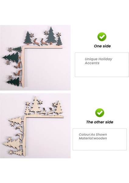 Noel Kapısı Toppers Dekor, Üst Kapı Çerçevesi Köşe Işaret Süslemeleri, Ev Dekoru Için Ev Çerçevesi Dekoru Süslemesi B (Yurt Dışından) fırsatları