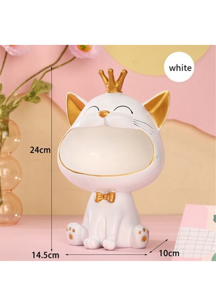 Gülen Kediler Heykeli Anahtar Kase Giriş Yolu Masa Depolama Kasesi Tepsisi Büyük Ağız Kedileri Saklama Kutusu Heykeli Kediler Organizatör-B (Yurt Dışından) fiyatları