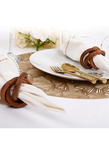 Üç Halkalı Peçete Halkaları, Dekoratif Kelepçe Serviette Halkası, Peçete Tutucuları, Peçete Halkaları Parti Dekorasyonu Için Toplu 8pcs (Yurt Dışından) fiyatları