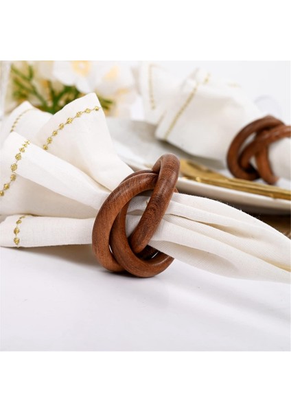 Üç Halkalı Peçete Halkaları, Dekoratif Kelepçe Serviette Halkası, Peçete Tutucuları, Peçete Halkaları Parti Dekorasyonu Için Toplu 8pcs (Yurt Dışından) modelleri