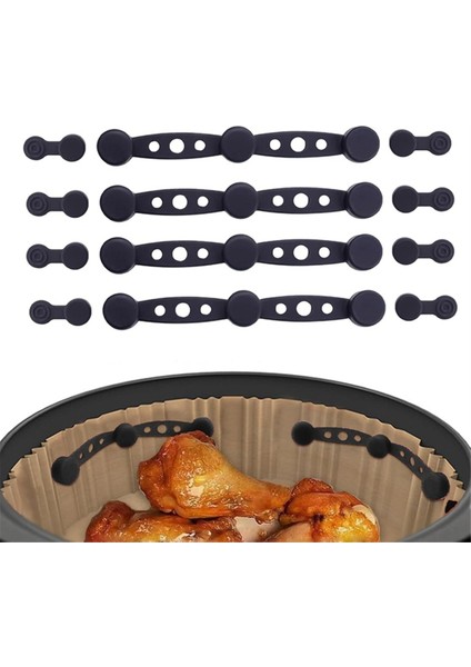 Hava Fritöz Mıknatıs Silikon Tokası Hava Fritöz Parşömen Astarı Için, Tek Kullanımlık Astarı Kilitler, Anti-Scald Tasarım (Yurt Dışından) fiyatları