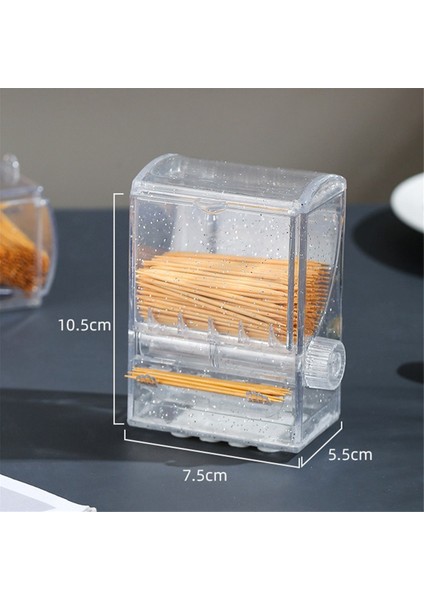 2pcs Kürdan Dağıtıcı Net Düğme Anahtarı Kürdan Tutucu Raf Standı Otomatik Kürdan Standı Masa Evi Için Saklama Kutuları (Yurt Dışından)