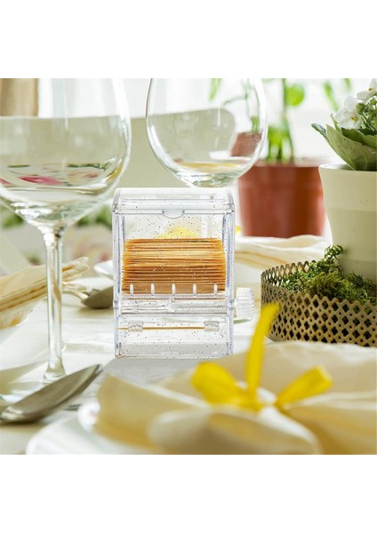 2pcs Kürdan Dağıtıcı Net Düğme Anahtarı Kürdan Tutucu Raf Standı Otomatik Kürdan Standı Masa Evi Için Saklama Kutuları (Yurt Dışından) fırsatları