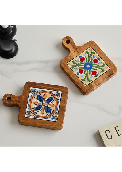 Masif Ahşap Karo Yalıtım Potu Paspasları, Ev Retro Placemats, Yüksek Sıcaklığa Dayanıklı Mutfak Masa Paspasları Bardaklar D (Yurt Dışından) fırsatları