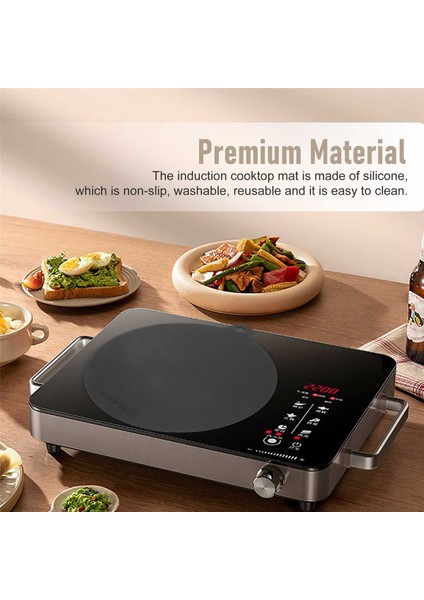 5 Paket Elektrik Indüksiyon Hob Koruyucu Mat Anti-Kayma Mat Silikon Pad Kahecir Koruyucu Kapak Isı Yalıtımlı Mat, Siyah (Yurt Dışından) fırsatları