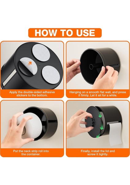 Boyun Şerit Dispenser, Siyah Berber Boyun Şeridi Tutucu Dispenser Haku Salon Berber Mağazası Için 5 Rulo Ezmek Kağıt (Yurt Dışından) modelleri