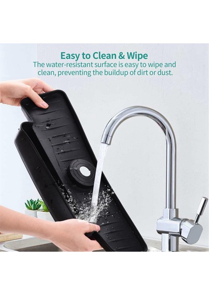 Silikon Musluk Sıçrama Koruyucusu Mutfak Lavabosu Sıçrama Koruyucusu Yükseltilmiş Musluk Su Yakalayıcı Tepsisi (Gri) (Yurt Dışından) fiyatları