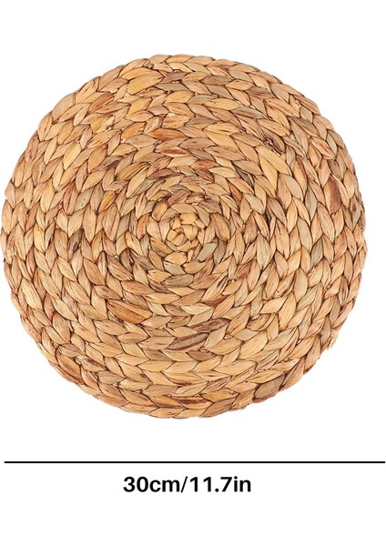 4pc Doğal Su Kabak Dokuma Placemat Yuvarlak Dokuma Rattan Masası Mat Su Kabağı Placemat Yuvarlak Ped Dokuma Yeşil Tropik Düğün Veya Ev Dekorasyonu 30CM (Yurt Dışından)