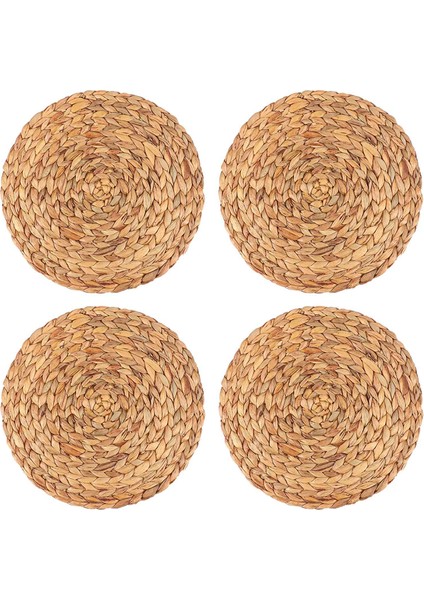 4pc Doğal Su Kabak Dokuma Placemat Yuvarlak Dokuma Rattan Masası Mat Su Kabağı Placemat Yuvarlak Ped Dokuma Yeşil Tropik Düğün Veya Ev Dekorasyonu 30CM (Yurt Dışından) modelleri