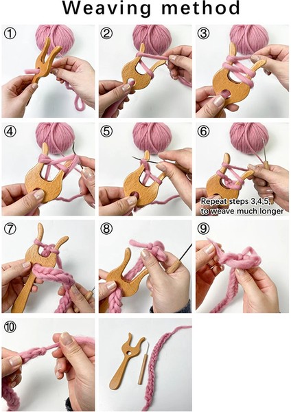 Büyük 19CM Ahşap Çatal Örgü Çatal El Yapımı Yün Örgü Çiçek Çatal Çocukların El Yapımı Yünlü Çiçek Çatal (Yurt Dışından) modelleri