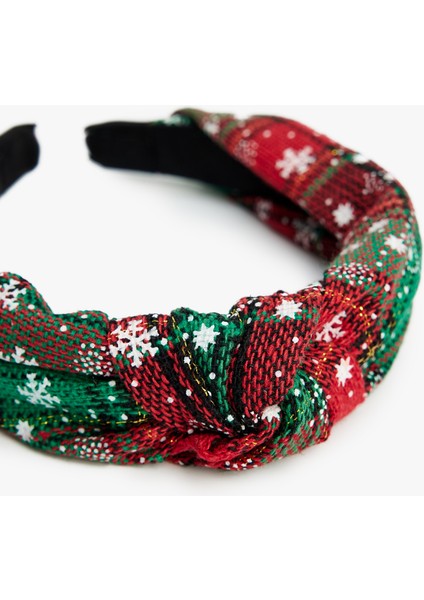 Ekoseli Fiyonklu Kar Desenli Taç modelleri