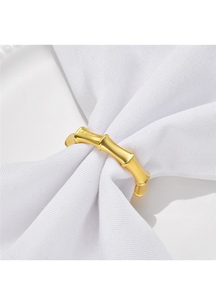 12 Peçete Yüzükleri Bambu Knuckles Style Altın Peçete Tutucu Yüzüğü Masa Dekorasyonu, Düğün, Parti, Doğum Günü (Yurt Dışından) fiyatları