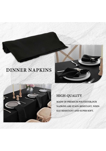 12 Adet Kumaş Peçeteler Akşam Yemeği Havlu Bezi, Yumuşak Yıkanabilir ve Yeniden Kullanılabilir Peçete, Restoran Düğün Otel Yemeği Partisi Için (Yurt Dışından) fiyatları