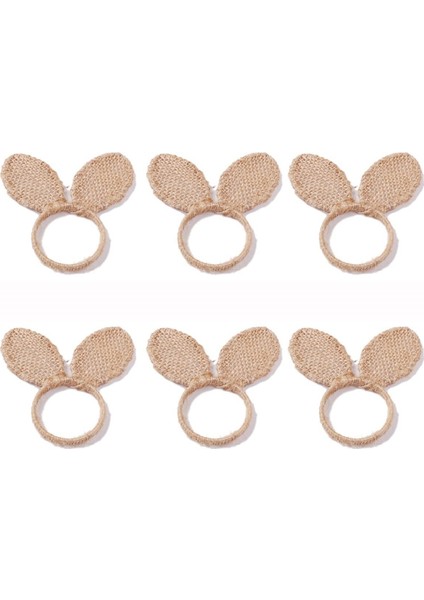 6pcs Peçete Yüzükleri Paskalya Tavşanı Kulakları Peçete Yüzükleri Tutucu Peçete Yüzük Tokalar Yemek Masa Ayar Dekoru (Yurt Dışından)