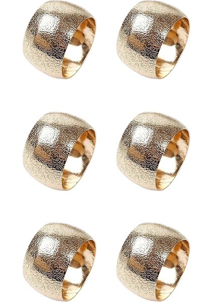 6pcs Altın Metal Peçete Halkaları, Zarif Düğün Peçete Tutucu Halkaları, Masa Dekor Kutlamaları Için Mükemmel (Yurt Dışından)