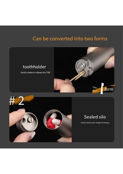 Titanyum Alaşımlı Çok Fonksiyonlu Kürdan Kutusu Titanyum Alaşım Şişe Seyahat Saklama Kutusu Dış Araçlar (Yurt Dışından) fırsatları