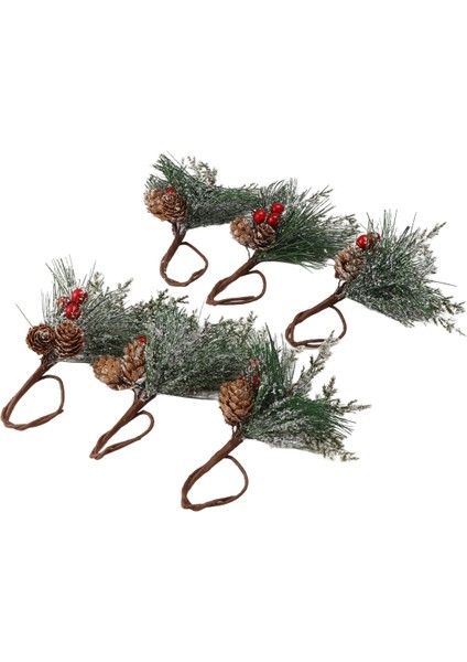 Peçete Yüzükleri Seti 6 Çam Iğnesi Meyveleri Noel Şükran Günü Tatil Rustik Çiftlik Peçete Yüzük Halkaları Tutucular (Yurt Dışından) fiyatları