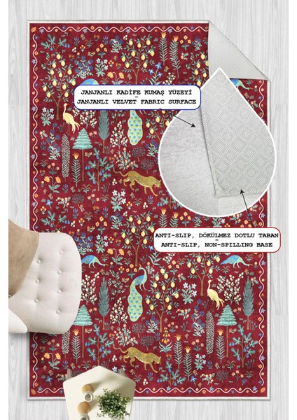 Dijital Baskılı Modern Desenli Renkli Kaymaz Taban Yıkanabilir Halı modelleri