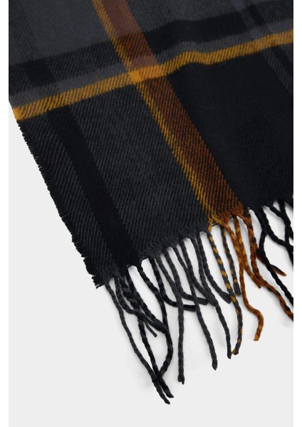 C8270AXBK27 Siyah Erkek Kareli Dokuma Atkı modelleri